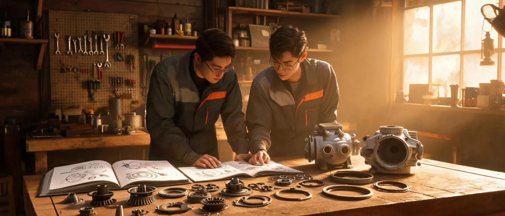 Pump support team reviewing product manuals